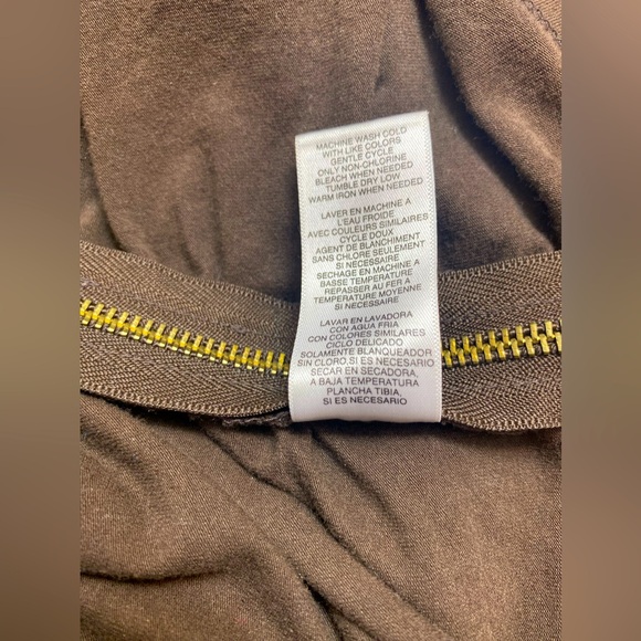 Michael Kors Rushed Knit Blouse 3/4 Sleeve Brown. Size XL - Picture 5 of 6